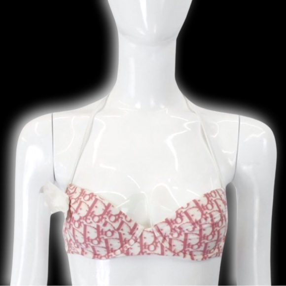Christian Dior By John Galliano Runway Girly Romantique Monogram Logo Bikini Bra - Picture 14 of 16